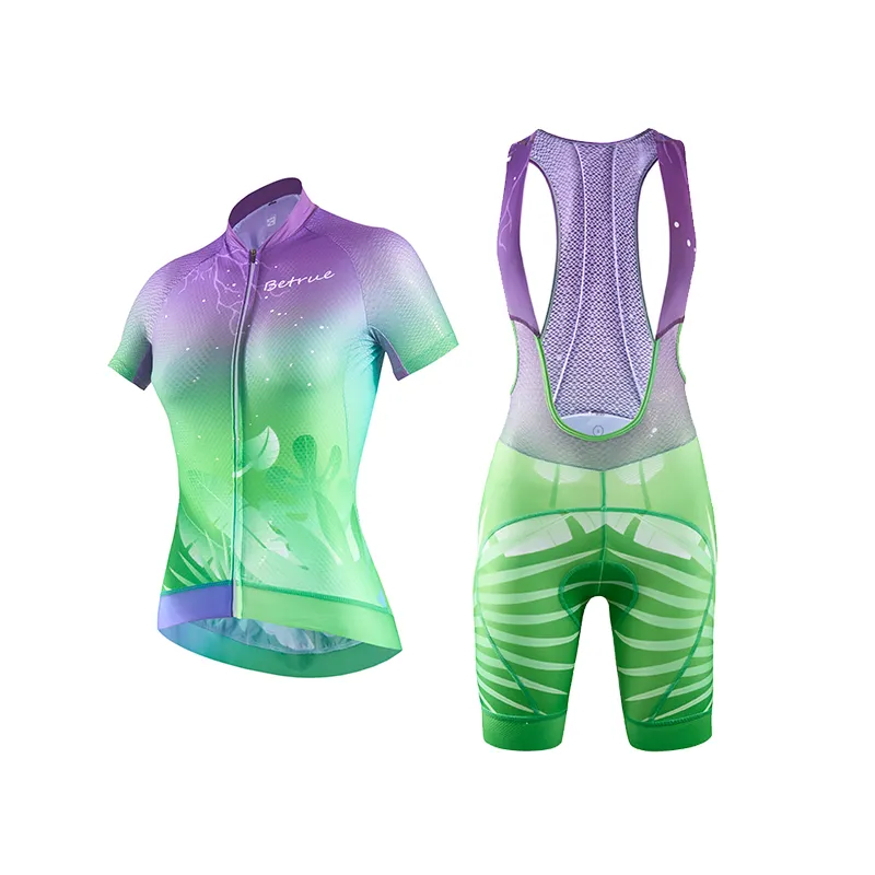 Sommer Kurzarm Damenfahrradbekleidung Radsportanzug Übergröße individuelles Radtrikot-Set Jersey-Kleidung für Damen Radsportbekleidung