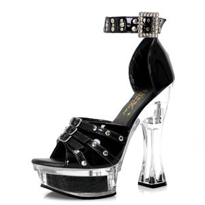 Sandales à talons Devil Hottie de 14 cm, <span class=keywords><strong>chaussures</strong></span> de pole dance sexy, style <span class=keywords><strong>rock</strong></span> exotique, style de podium de bar, modè<span class=keywords><strong>le</strong></span> chaud, style de défilé automobile - Product Image 1