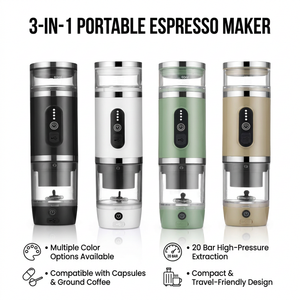 Kingze Fully Automatic Rechargeable <b>Portable</b> Espresso <b>Coffee</b> <b>Maker</b> Smart Capsule Machine With Milk Foam Professional OEM/ODM Cus - Product Image 2