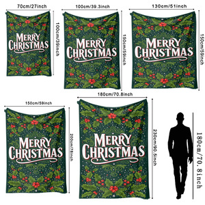 Manta de Franela con Motivos Navideños, Manta para Siesta, Manta Cálida para Invierno, Decoración para Fiestas, Súper Suave, Lavable a Máquina, Impresión Personalizada - Product Image 4