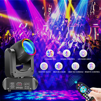 Projecteurs LED DMX512 200W Mini Moving Head à Effet Arc-en-ciel avec Télécommande, Éclairage Professionnel DJ 110V-220V pour Spectacles Scéniques