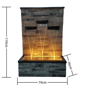 Đài phun nước tường nước bằng nhựa mạ vàng sang trọng, trang trí sân vườn ngoài trời, kiểu dáng nhân tạo, dùng cho sân sau, hiên nhà - Product Image 2