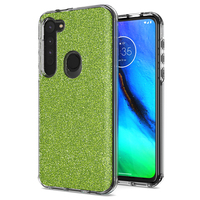 Coques de téléphone transparentes scintillantes pour Motorola G8 Power Lite E6S One fusion Plus G9 PLUS
