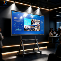 Tableau blanc interactif LCD 55 65 75 85 98 pouces 4K double OS pour salle de conférence et salle de classe