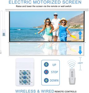 Écran de Projection Motorisé 150 Pouces 180 Pouces 200 Pouces 300 Pouces Mural pour Home Cinéma Écran Électrique Personnalisation de la <span class=keywords><strong>Taille</strong></span> - Product Image 6