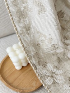 Jacquard Waxberry Tree Pattern ciniglia alte tende oscuranti con <span class=keywords><strong>macramè</strong></span> per soggiorno e ospedale finestre - Product Image 2