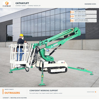 Certifié CE petit 10 ~ 20m électrique diesel ciel araignée nacelle élévatrice à chenilles avec mise à niveau automatique