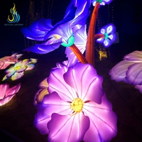 Traditionelle Chinesische Blumenlaterne, Wasserdichte Seidenlaterne für Festivals und Feiertage