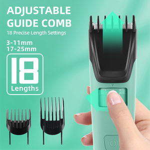 Máy cắt tóc không dây USB, máy cạo râu điện, máy tỉa tóc, có thể sạc lại, lưỡi gốm có thể điều chỉnh, dành cho nam, có thể tùy chỉnh logo - Product Image 5