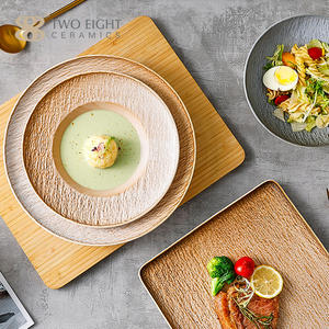 Assiettes à soupe en céramique pour Restaurant, <span class=keywords><strong>vaisselle</strong></span> moderne, service de table en porcelaine <span class=keywords><strong>italienne</strong></span> turque, ensembles de table pour Restaurant, pièces - Product Image 3