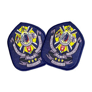 사용자 정의 폴리 에스테르 자수 보안 패치 로고 교복 자수 배지 의류 문장 짠 패치에 바느질 - Product Image 1