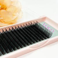 Professionnel Avancé 5D Flora 1st Auto Blossom Mat Wet Look 0.07mm Épaisseur Cachemire Velours Cils Extensions De Cils Naturels