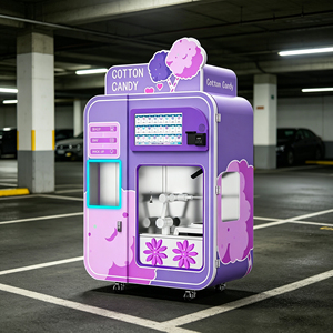 Machine à barbe à papa tactile 32 pouces, prête à être expédiée, kiosque à barbe à papa sans surveillance, libre-service pour centre de divertissement - Product Image 1