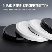 Couvercles à vis en aluminium de qualité alimentaire en gros avec insert sans BPA pour le stockage de crèmes cosmétiques dans des contenants en verre