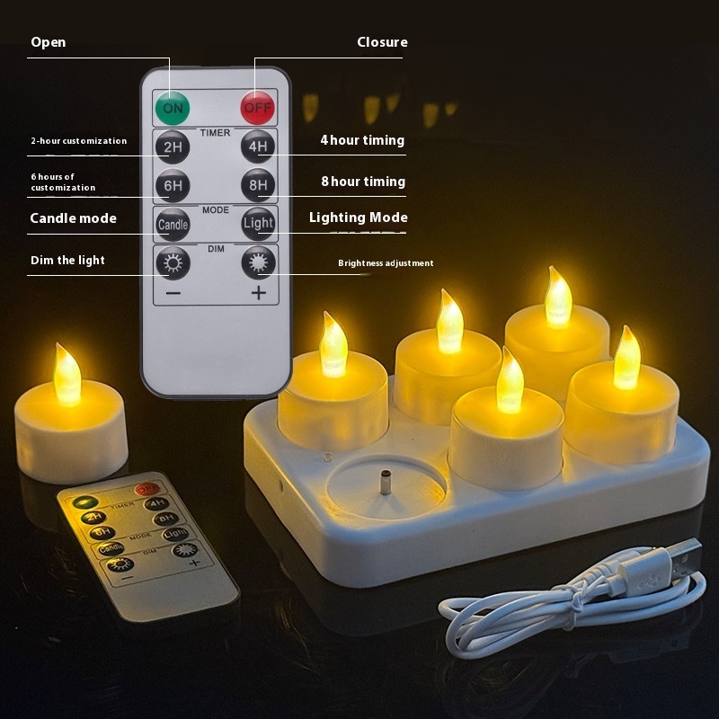 12 Pack Timer LED Charging Tealight