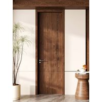 Portes intérieures modernes personnalisées en bois plaqué pour chambre à coucher – Designs haut de gamme avec finition grain de bois naturel