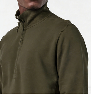 DUOLLB Felpa da Uomo in Pile con Cerniera a Un Quarto, <span class=keywords><strong>Manica</strong></span> con Iconico Stemma a Bussola, per <span class=keywords><strong>Polo</strong></span>, Tessuto in Spugna Ricamato Personalizzabile - Product Image 3