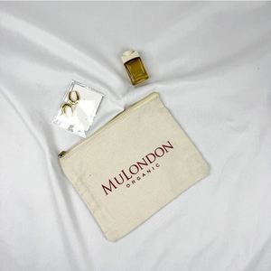 High Quality Eco Friendly Custom Cotton Blank Zipper Pouch Make up <b>Bags</b> Plain Cotton Canvas Makeup Cosmetic <b>Bag</b> With Logo - Product Image 1