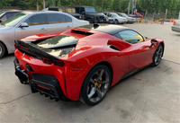 Kit bodi bilah Spoiler kipas angin, kinerja tinggi digunakan untuk Ferrari SF90 serat karbon gaya OEM bibir depan belakang Diffuser sisi rok