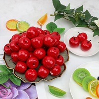 Faux mini-fruits en mousse (pomme, poire, tomate, pêche, citron, fraise) écologiques pour Noël, cuisine, maison, fête, photographie