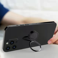 Support de téléphone magnétique en alliage d'aluminium à rotation 360° personnalisé, support de doigt pliable pour voiture, rotation universelle à 180°