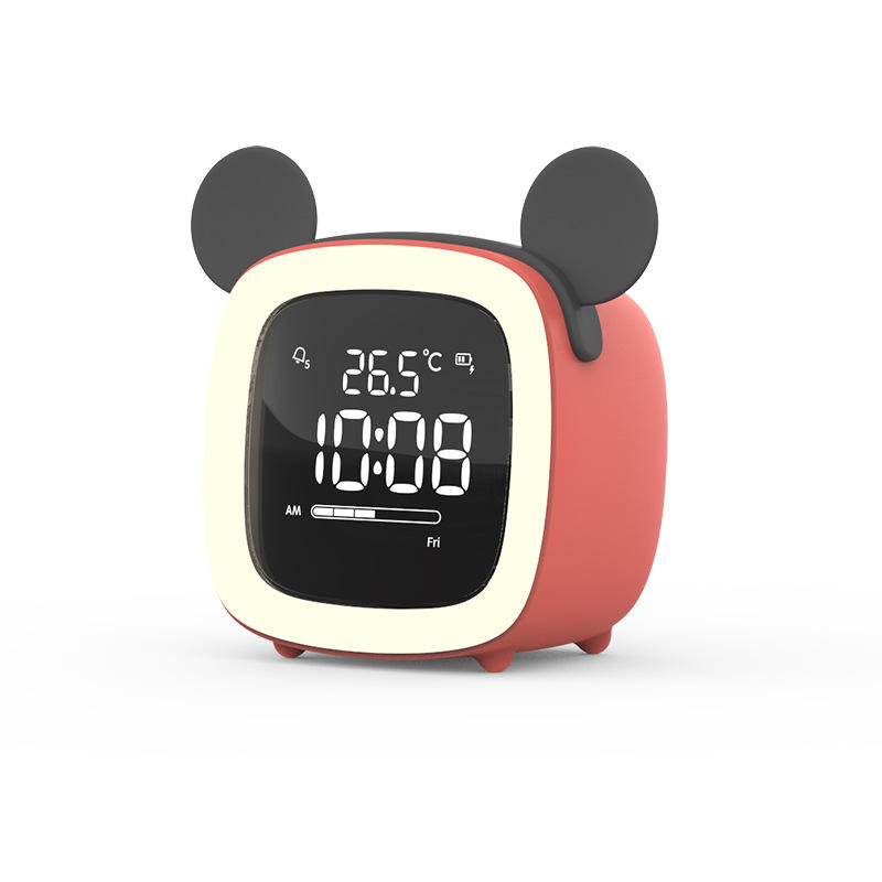 Orange Alarm Clock and Cartoon Mouse Ears Decoration