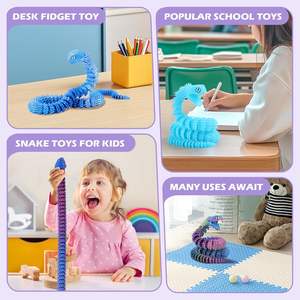 Juguete Sensorial de Serpiente de Plástico con Forma de Animal Salvaje Congelado, de Alta Elasticidad, para Estirar, Torcer y Apretar, Juguete Antiestrés para Niños - Product Image 3