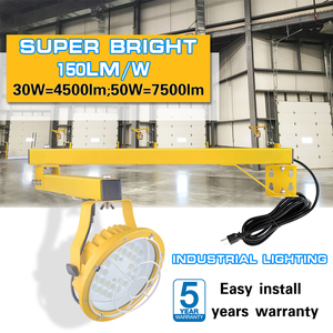 Lámpara de Trabajo LED de Brazo Oscilante de 60W con Certificación ETL, IP65, para Taller, Almacén, Muelle y Equipos de Carga - Product Image 3