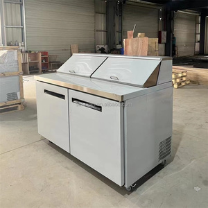 Sử Dụng Duy Nhất Nhiệt Độ Tàu Điện Ngầm Bánh Sandwich Bảng Prep Lạnh Bánh Pizza Truy Cập Với Đá Cẩm Thạch Hàng Đầu Tự Chọn Cho Salad Bar Trên Bán - Product Image 2