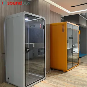 Pod kedap suara Modern ramah lingkungan dalam ruangan kantor Pod pengurang kebisingan Stan kantor Pod Soundbox akustik