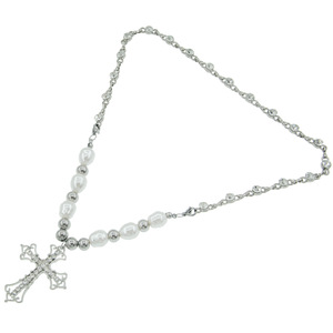 Hot Selling Sweet Cool Exquisite Design Pearl Cross Pendant Necklace Personalized Women's Necklaces Fashion Jewelry Wholesale - Product Image 6