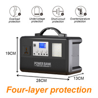 Station d'alimentation solaire portable 300W avec haut-parleur Bluetooth, batterie LiFePO4, démarreur de secours et lampe torche pour la mise en œuvre hors réseau