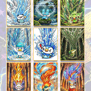 Cartes Pokémon à collectionner, mini-cartes peintes à la main, boîte mystère, première édition, jeux Game Boy, boîte en métal pour cartes, jeu de société - Product Image 2