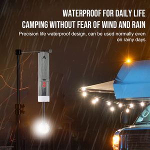 Đèn chiếu sáng đa năng ngoài trời, đèn pin tầm xa, đèn làm việc di động có thể thu gọn, đèn pin điều chỉnh độ sáng, chân máy ba chân - Product Image 4