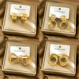 Pendientes de Acero Inoxidable EH179, Hipoalergénicos, Resistentes a la Decoloración, Pendientes Colgantes de Moda - Product Image 5