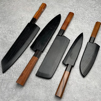 Vente en gros ensemble de couteau de cuisine en acier inoxydable ensemble de couteaux de chef japonais manche en bois couteaux de cuisine ensemble de couteaux pour la cuisine