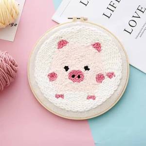 ชุดเริ่มต้นงานปัก Punch Embroidery สำหรับผู้เริ่มต้น งานฝีมือปักครอสติชด้วยผ้าขนสัตว์ พร้อมอุปกรณ์ตกแต่งสำหรับงาน DIY สร้างสรรค์ - Product Image 5