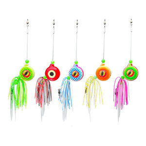 <span class=keywords><strong>Jig</strong></span> en caoutchouc plombé de 300g avec hameçons en ligne et jupe pour la pêche au bar en eau douce, utilisation en rivière, jigging à lancer lent, tailles 100g-300g - Product Image 3