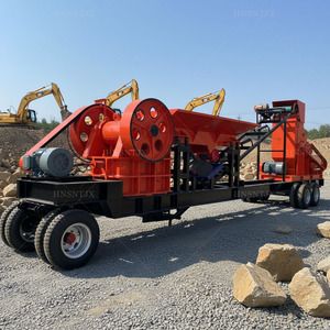 Hete Aanbieding PE400x600 Mobiele Kaakbreker met Dubbele Verbrijzeling voor het Vergruizen van Bouwafval Marmer Kaakbreker - Product Image 1