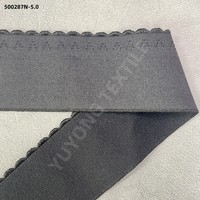 Bande élastique jacquard personnalisée en nylon picot de haute qualité avec logo, accessoires vestimentaires décoratifs pour lingerie YUYONG