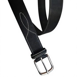 Vintage <b>Brown</b> Cow Hide <b>Leather</b> <b>Belts</b> <b>Men's</b> Accessories High Quality Genuine Steel Pin Buckle Waterproof Eco-Friendly Durable - Product Image 2