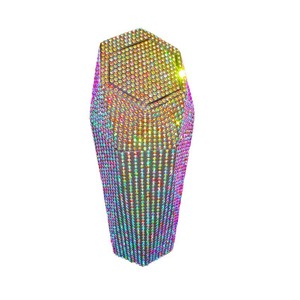 Poubelle hexagonale pour voiture, ornée de diamants et estampillée à chaud, seau de rangement créatif et mignon, boîte de rangement pour l'intérieur de la voiture - Product Image 5