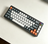 Clavier de jeu ultra-compact à 61 touches rétroéclairé par LED, clavier mécanique sans fil noir pour ordinateur PC