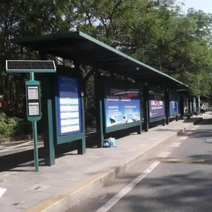 2023 KH Smart City Bus Stop Shelter e-ink signalisation numérique pour gare routière affichage publicitaire lcd visible à la lumière du soleil en plein air