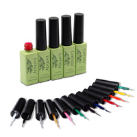 Lot de 12 couleurs de fournitures pour ongles, avec logo personnalisé, vente en gros, gel UV/LED pour nail art, liner et peinture