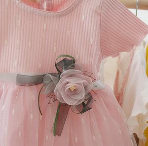 Vestidos de Niña Estilo Dulce Coreano, Vestido Informal de Moda con Encaje y Flores para Bebés y Niñas - Product Image 4