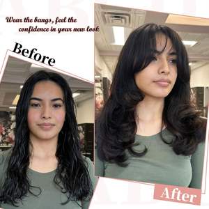 Extensiones <span class=keywords><strong>de</strong></span> <span class=keywords><strong>Cabello</strong></span> <span class=keywords><strong>Natural</strong></span> 100% Humano, Color Negro <span class=keywords><strong>Natural</strong></span>, <span class=keywords><strong>Flequillo</strong></span> <span class=keywords><strong>Postizo</strong></span> con Clip, <span class=keywords><strong>Flequillo</strong></span> Francés con Patillas, para Mujer - Product Image 4