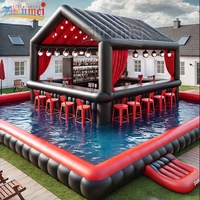 Piscine gonflable en PVC de nouvelle conception de Zhenmei avec bar, tente de piscine gonflable pour adultes