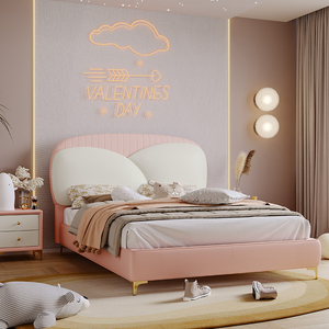 Luxus Mädchen Prinzessin Schlafzimmer möbel Holz Set Kinder Hochbett rahmen Voll metall betten Queen Size - Product Image 3