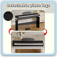 KIMFBAY Digital Piano 88 Weighted Keys Electronic Upright Piano Profesional Piano Keyboard